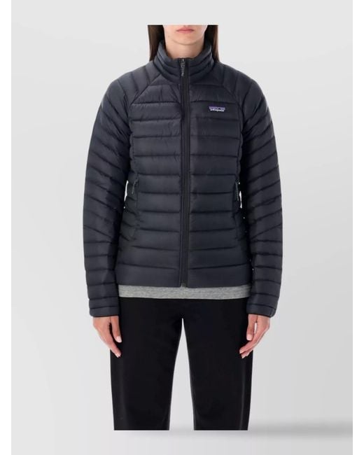 Patagonia Blue Insulated Sweater High Collar