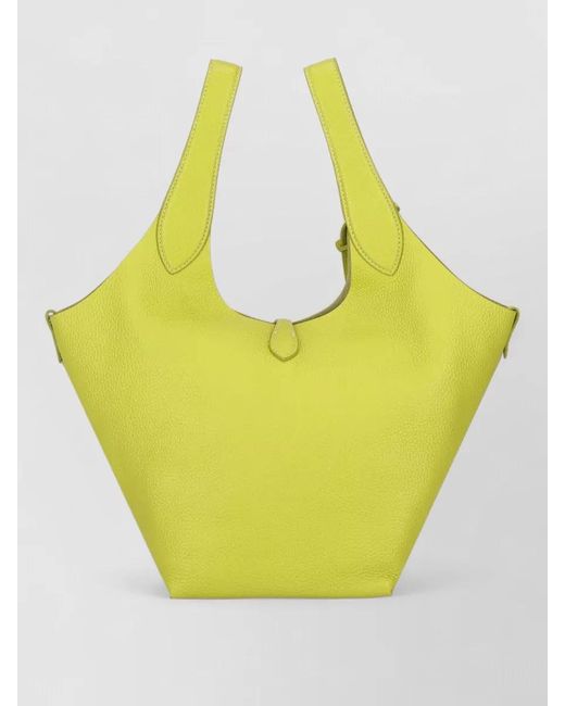 Ralph Lauren Yellow Leather Shoulder Bag
