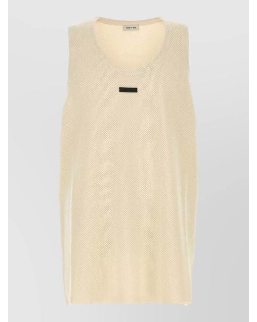 Fear Of God Natural Mesh Tank Top Sleeveless Round Neckline for men