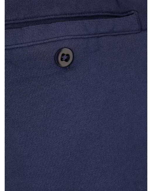 Polo Ralph Lauren Blue Cotton Blend Bermuda Shorts Elastic Waistband for men