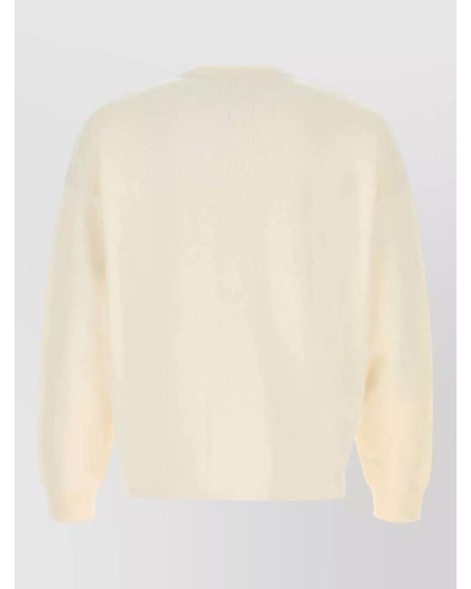 Loewe Natural Cotton Blend Sweater Crew Neck Pocket for men