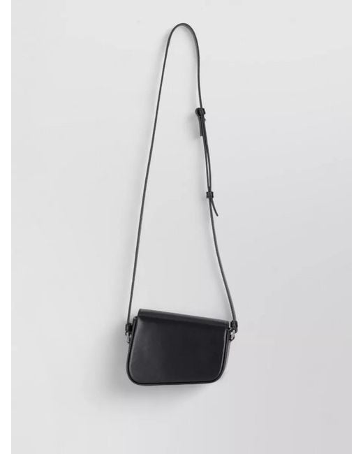 Palm Angels White Crash Leather Cross-Body Bag