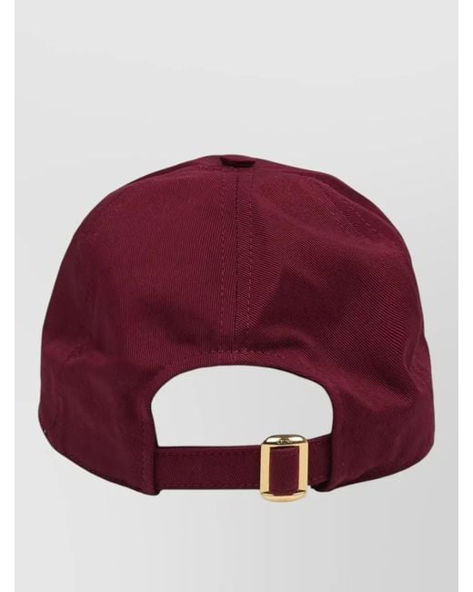 Céline Red Cotton Baseball Cap