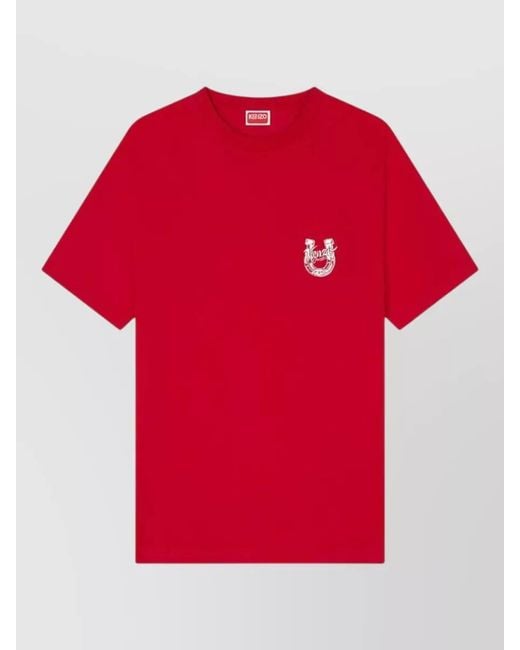 KENZO Red Cotton Jersey T-Shirt for men