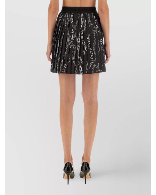 Versace Jeans Couture Black Pleated Skirt