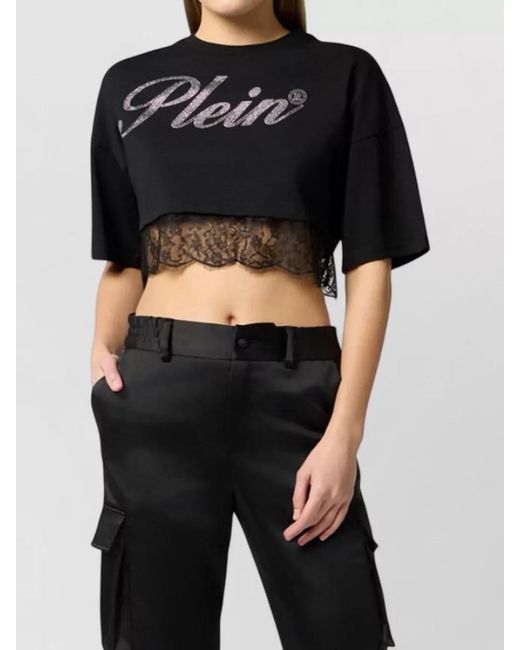 Philipp Plein Black Cotton T-Shirt