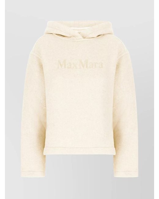 Max Mara Natural Ribbed Loose-Fit Sweatshirt