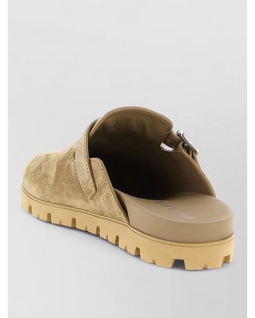 Prada Natural Suede Slippers for men