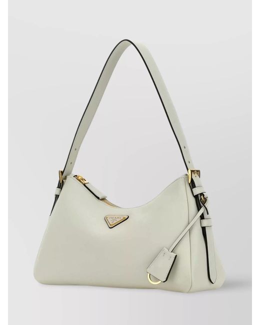Prada Natural Medium Aimée Shoulder Bag