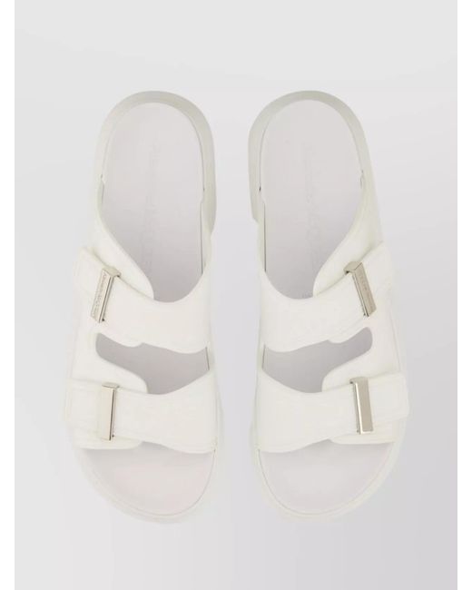 McQueen White Hybrid Double Buckle Sandals for men