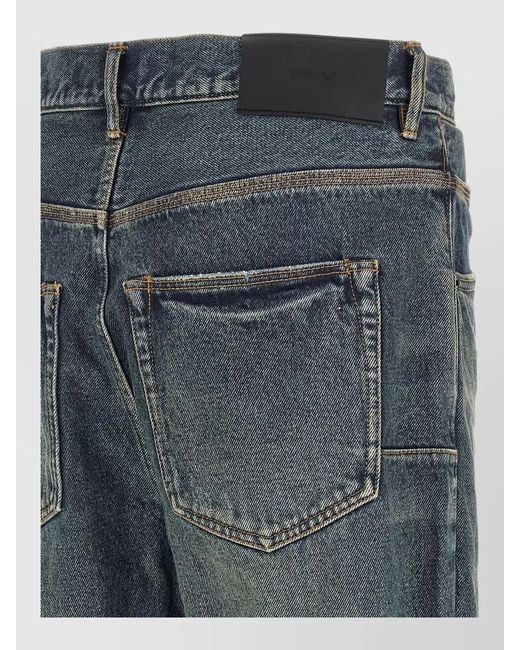 Purple Blue P018 Daily Denim Jeans Belt Loops for men