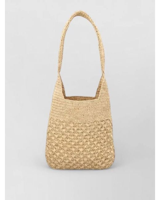 Isabel Marant White Praia Small Raffia Shoulder Bag Strap