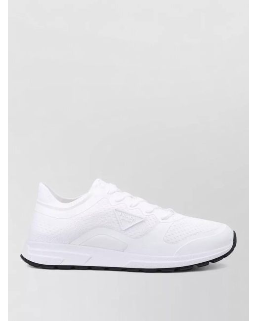 Prada White Prax 2.0 Low-Top Sneakers
