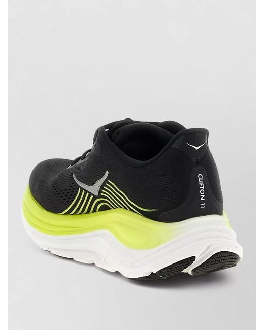 Hoka One One Green Clifton 11 Running Sneakers Breathable Performance for men