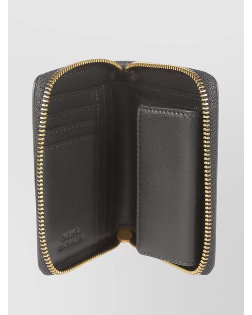 Pinko Black Leather Zip-Around Wallet