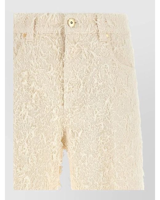 Brunello Cucinelli Natural Square Cut Cropped High Rise Denim Pants