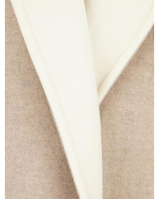 Max Mara Natural Wool Blend Oversized Coat