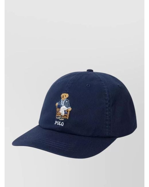 Polo Ralph Lauren Blue Casual Hat Curved Brim Nylon Silk
