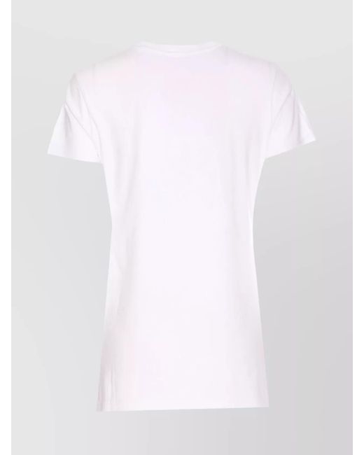 Vivienne Westwood White Cotton Logo Embroidered Crew Neck Short Sleeve T-Shirt