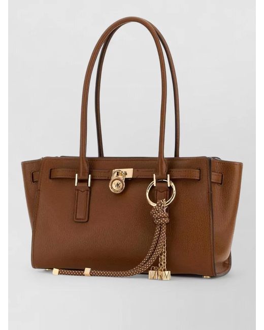Michael Kors Brown Hamilton Leather Shoulder Bag