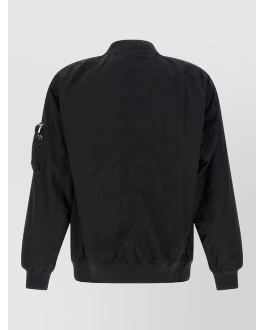 Tatras Black High-Neck Nylon Bomber Jacket for men