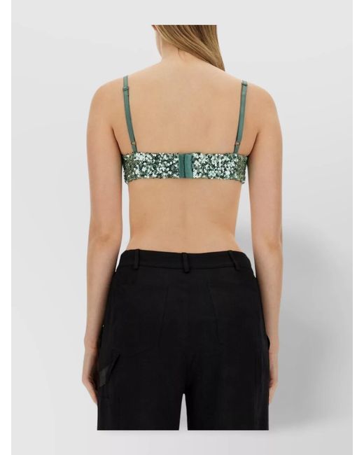 Moschino Multicolor Sequined Cropped Top