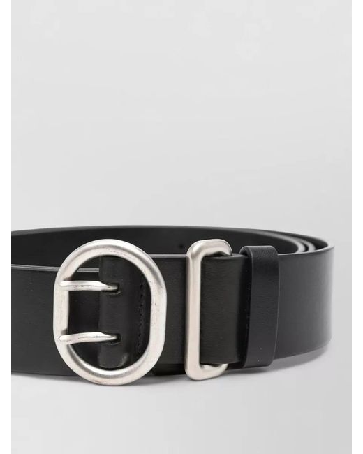 Jil Sander Black Leather Belt for men