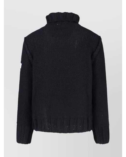 MM6 by Maison Margiela Blue Wool Turtleneck Sweater for men