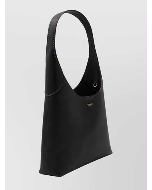 COACH Black Leather Brooklyn 28 Shoulder Bag