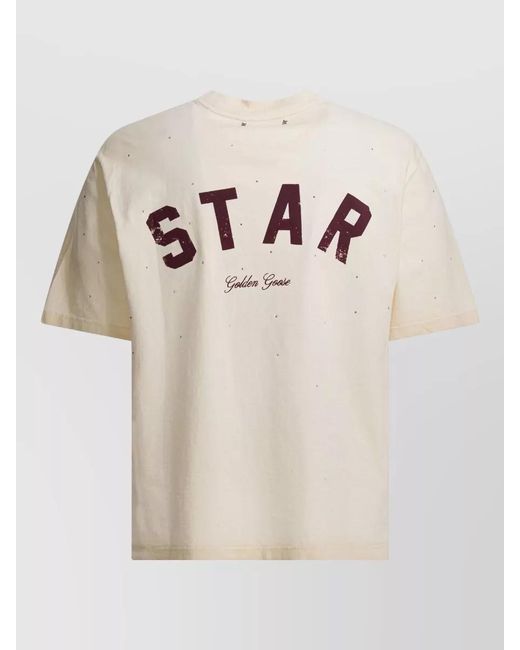 Golden Goose Deluxe Brand Natural Crystal-Embellished Relaxed-Fit Cotton T-Shirt for men