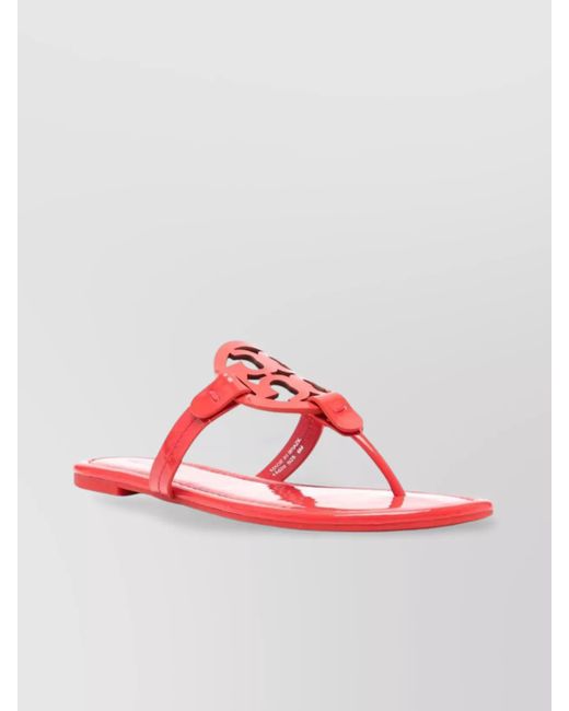 Tory Burch Red Leather Thong Sandals