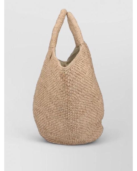 IBELIV Natural Raffia Tote Bag