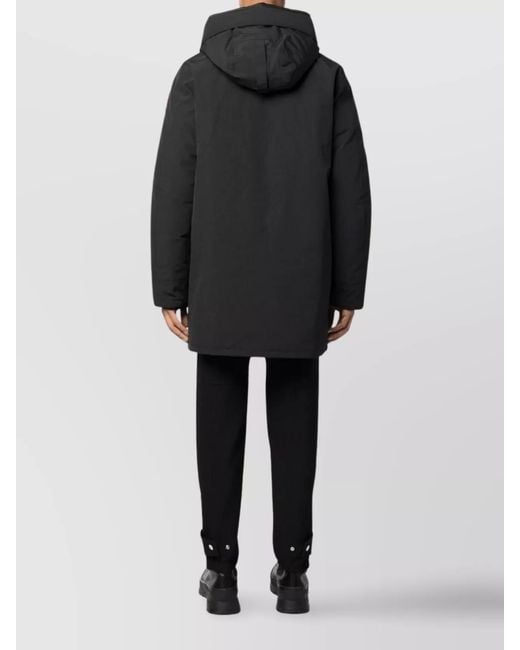 Canada Goose Black Down Hooded Long Parka for men