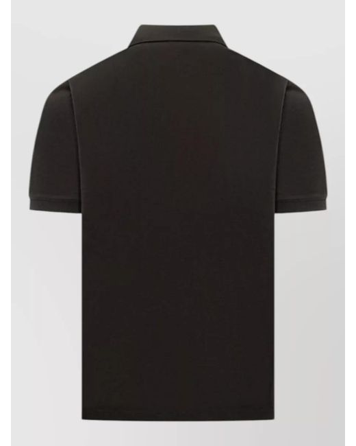 Emporio Armani Black Logo Cotton Polo Shirt Short Sleeves for men