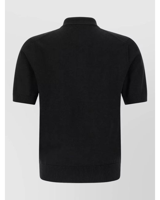 Dolce & Gabbana Black Wool Polo Shirt for men