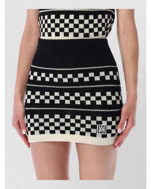Amiri Black Chic Mini Wool Skirt