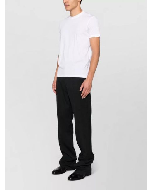 Tom Ford White Cotton Blend Short-Sleeve Crew-Neck T-Shirt for men