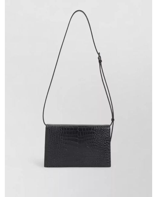 Tom Ford White Na Mini Leather Crocodile-Effect Shoulder Bag