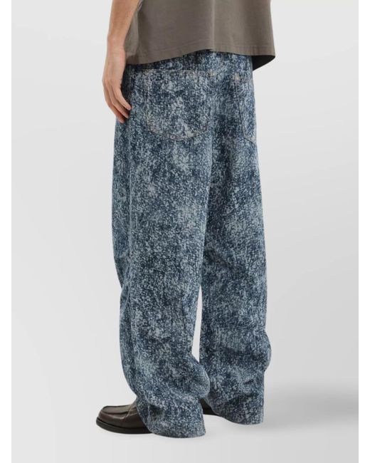 1989 STUDIO Blue Denim Wide-Leg Trousers for men