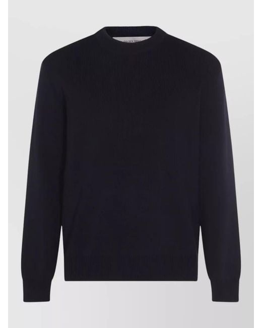 Golden Goose Deluxe Brand Blue Ribbed-Knit Cotton Crew-Neck Jumper for men