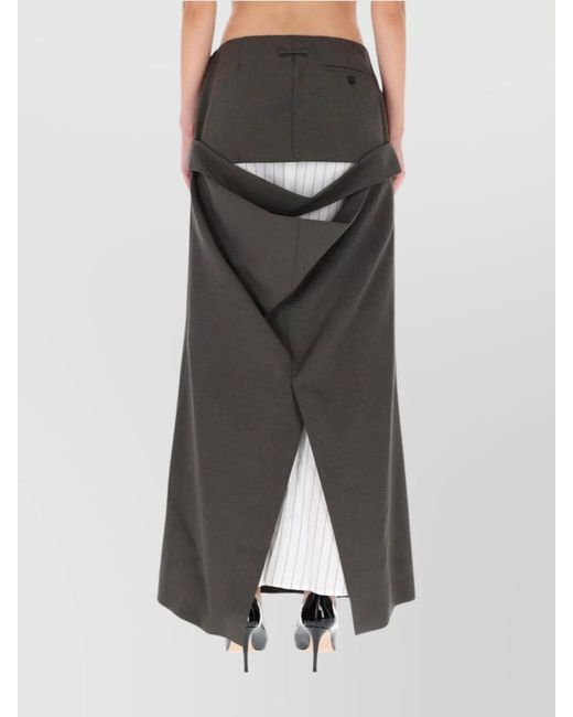 Jean Paul Gaultier Multicolor Virgin Wool High-Rise Skirt