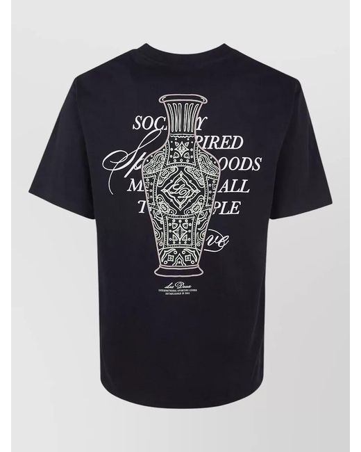Les Deux Black Ben Faience Graphic Logo Back Print T-Shirt for men