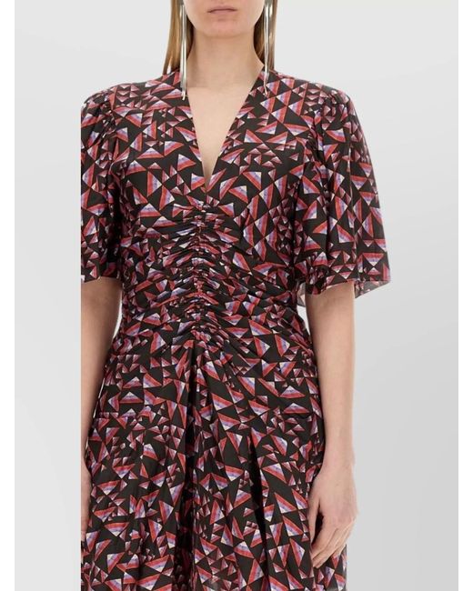 Isabel Marant Red Silk Mini Dress
