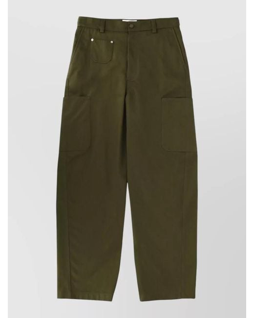 Givenchy Green Couture Seam Tailored Cargo Pocket Pants for men