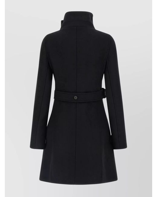 Courreges Blue Wool Silk Asymmetric Single Breasted Coat
