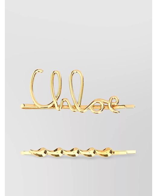 Chloé Brown Metal Hair Clip