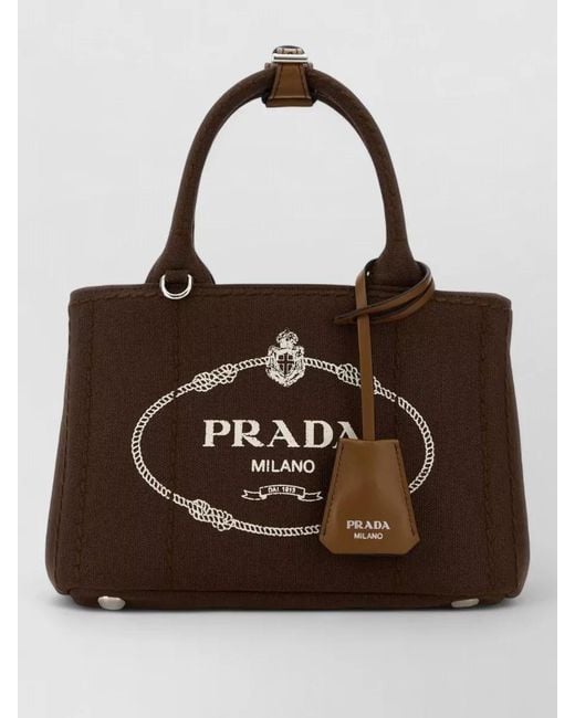 Prada Brown Na Fabric Mini Shoulder Bag