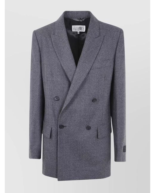 MM6 by Maison Martin Margiela Gray Vent Back Front Pockets Lapels Notched