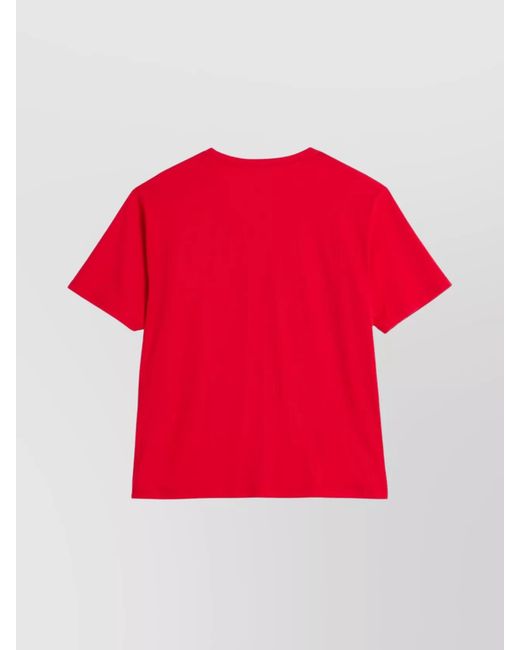 Valentino Garavani Red Cotton Logo Print T-Shirt for men