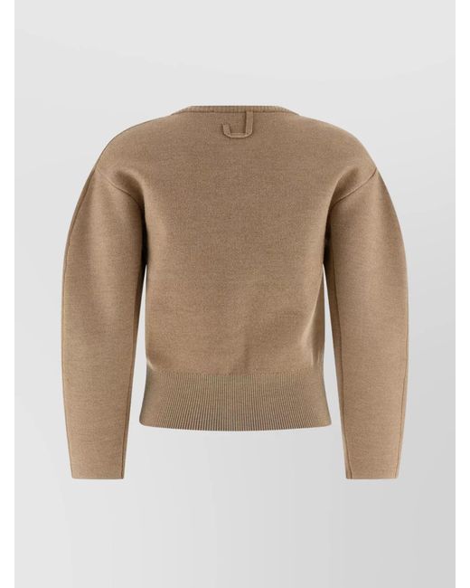 Jacquemus Natural Cashmere Merino Wool Cardigan